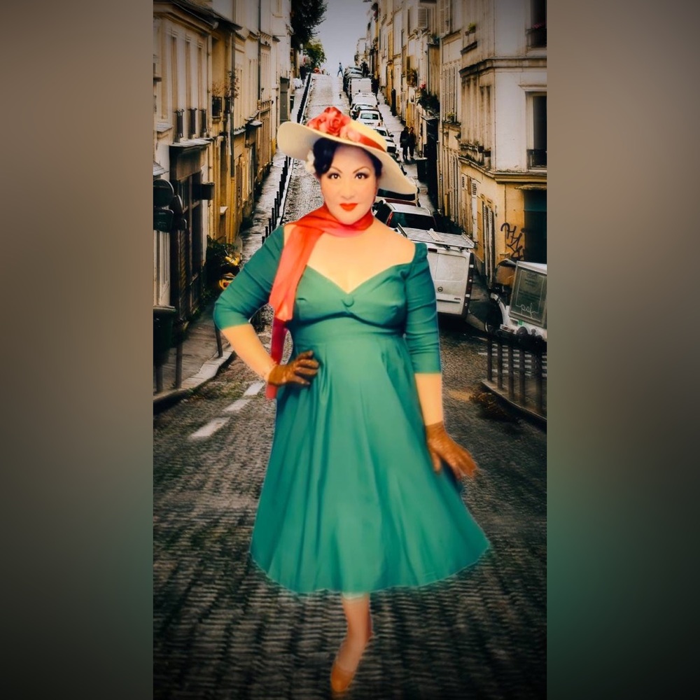 Vintage inspired swing dress 2x